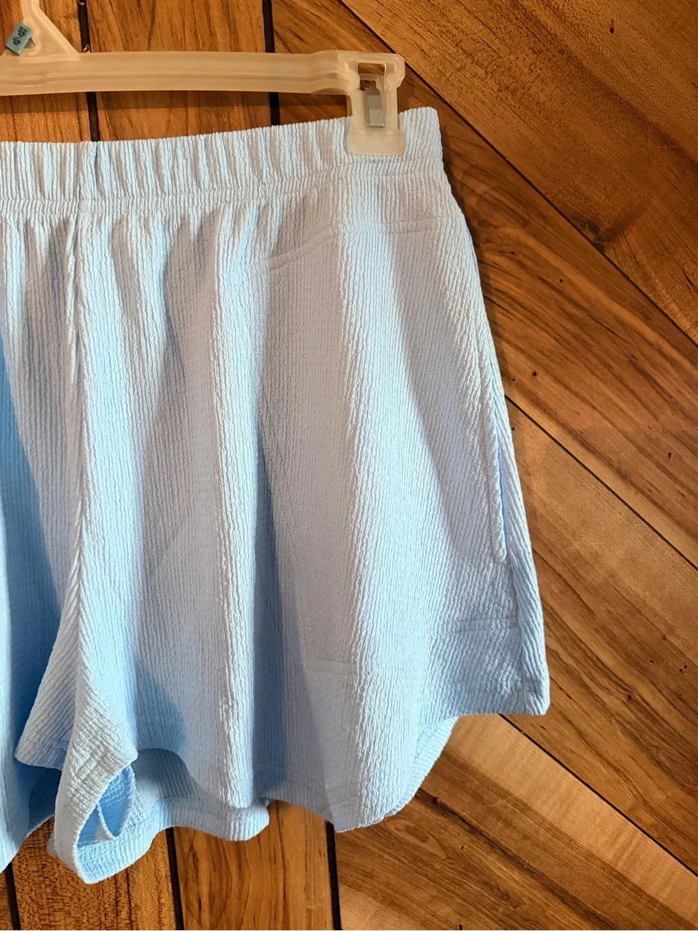 Free People Beach Womens S Light Blue Carter Textured Sweater Knit Shorts - Picture 4 of 8